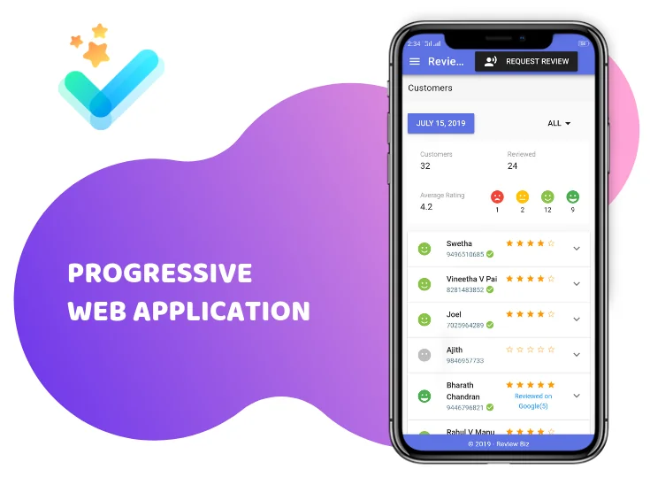 ReviewBiz progressive web app